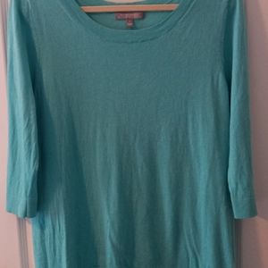 Neiman Marcus turquoise lightweight sweater